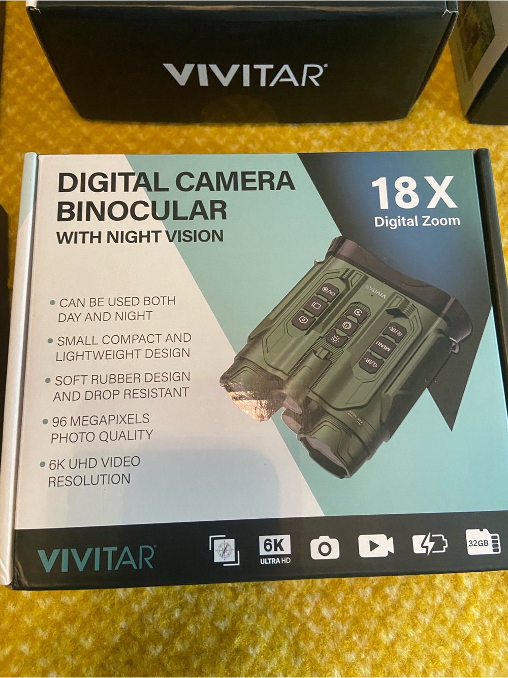 Green Digital Camera Binocular with Night Vision - 18X Zoom